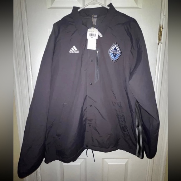 Adidas Vancouver Whitecaps FC Full Snap ATM Jacket Mens XL Gray Lined NWT MLS - Picture 4 of 6